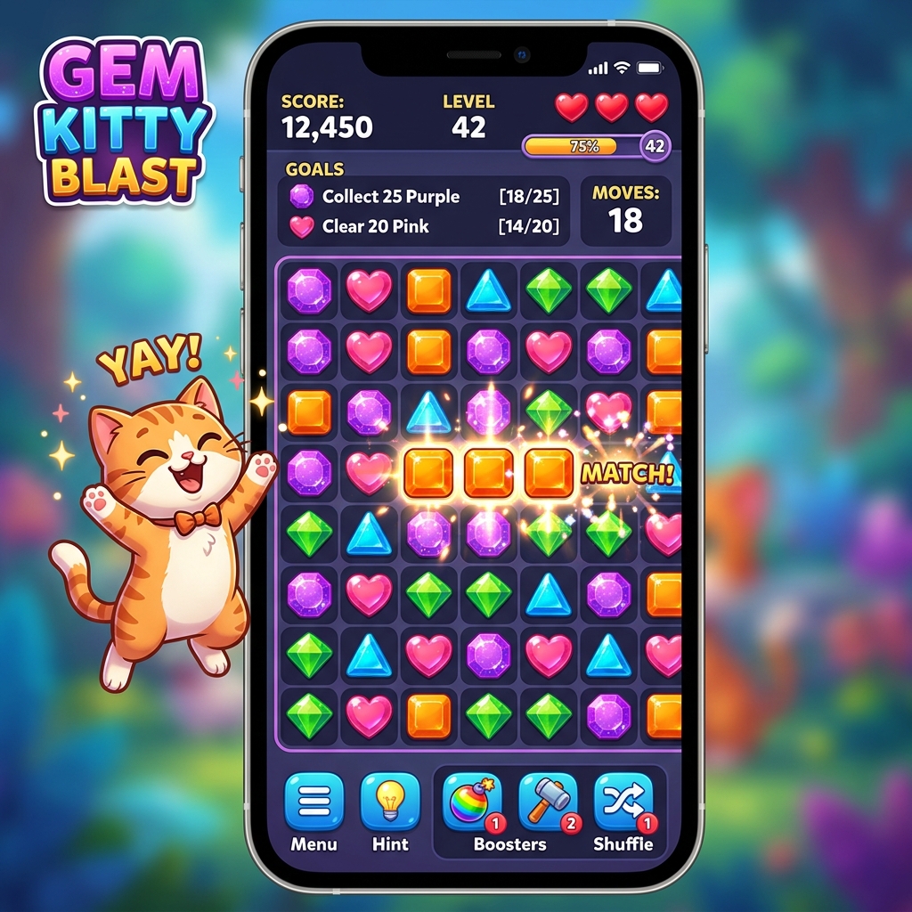 PuzzlePop World เกมเพลย์ - ต่อบล็อกสีสัน