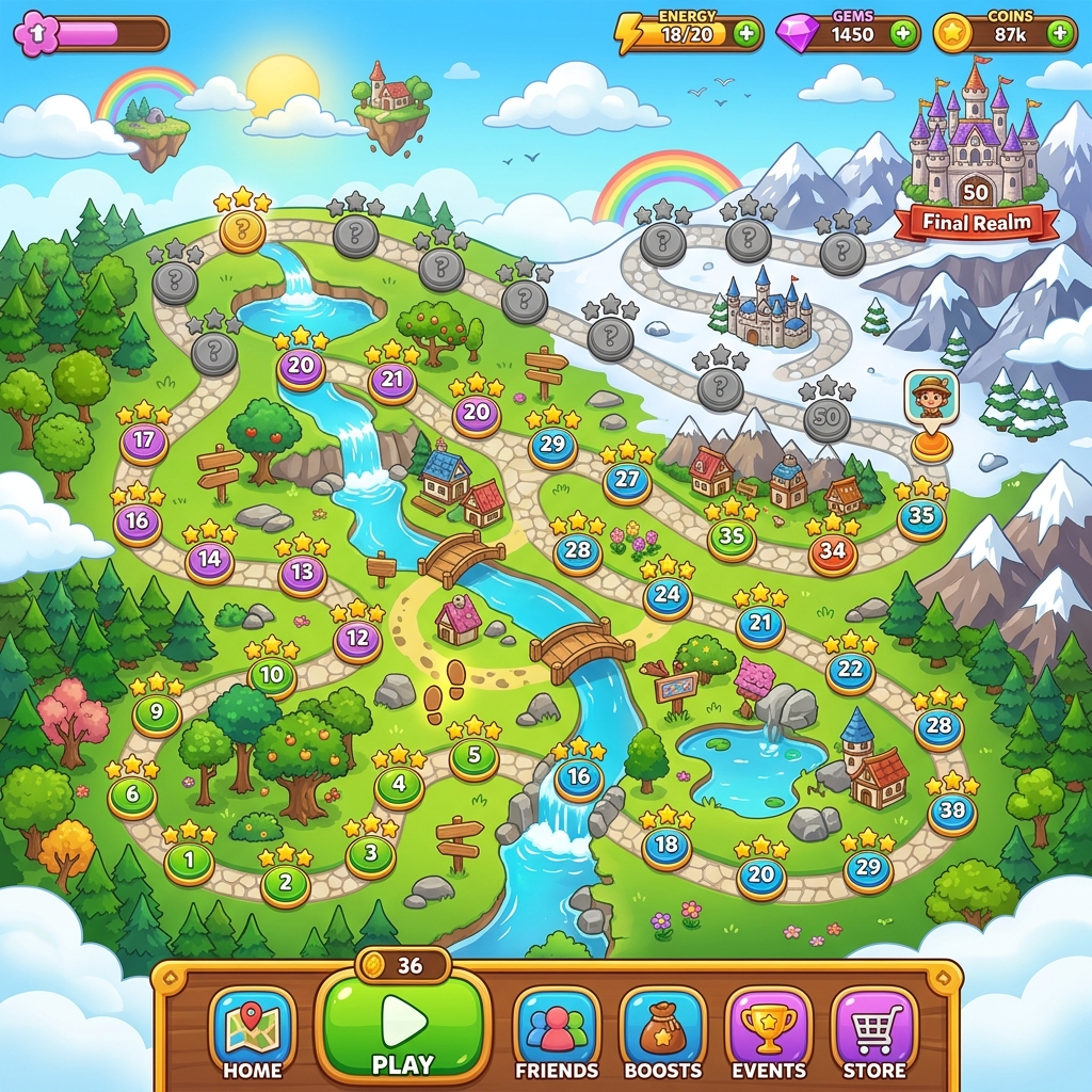 PuzzlePop World แผนที่ผจญภัย